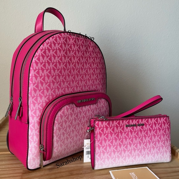 🌼Michael Kors Jaycee medium zip pocket backpack set - Picture 1 of 16